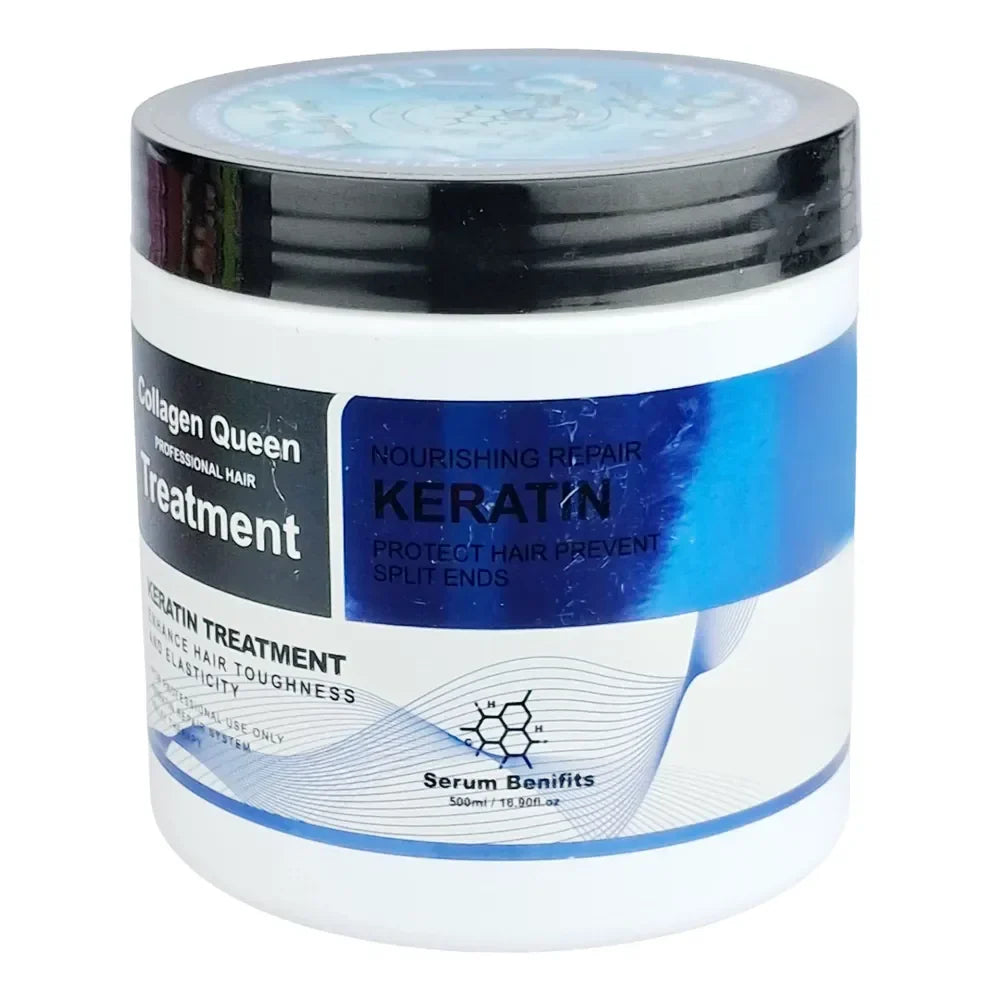 Original Collagen Queen Keratin Hair Treatment Mask Blue - 500ml - Buy Online in Pakistan at Cosmia.pk