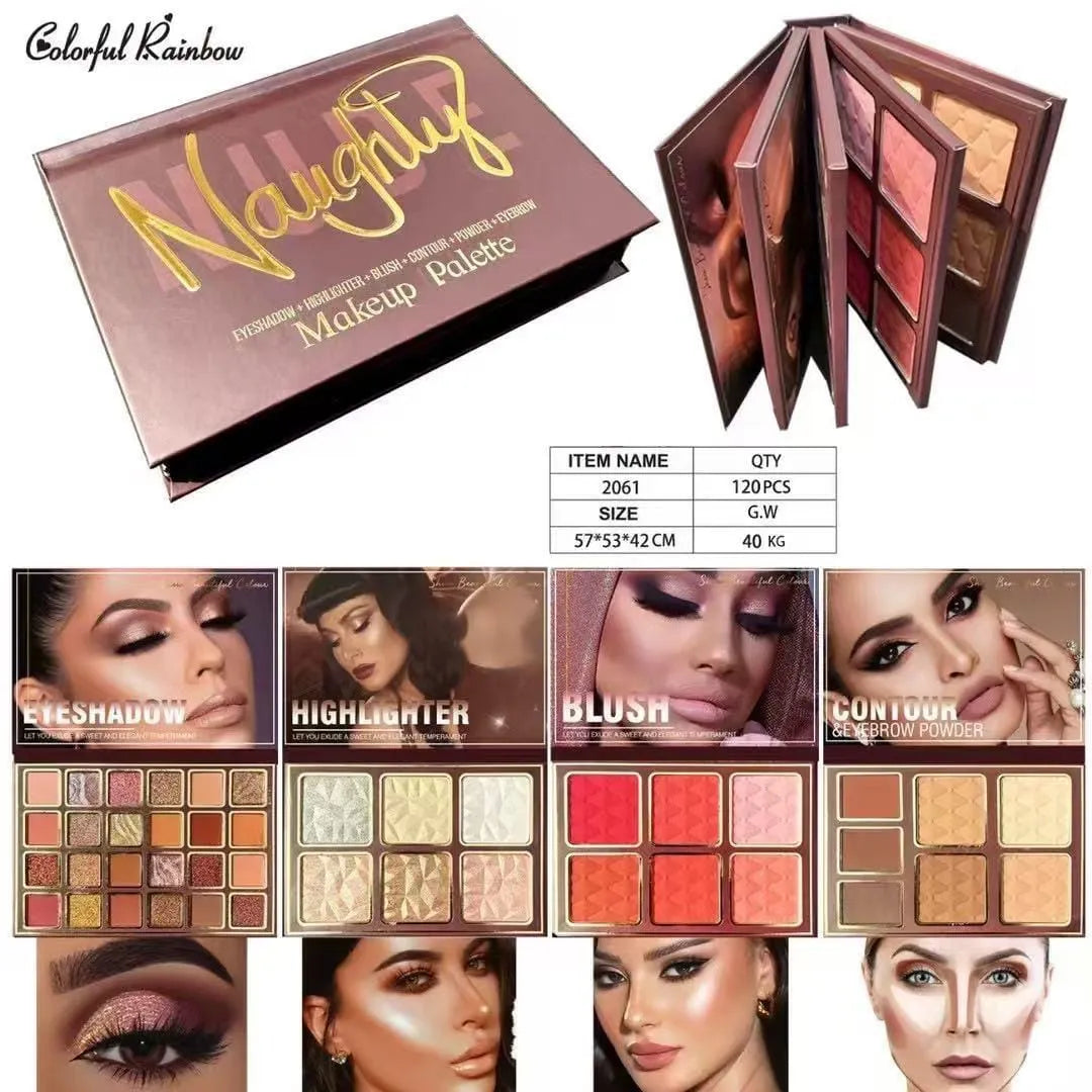 Colourful Rainbow NAUGHTY 4-Fold Makeup Palette - Buy Online in Pakistan at Cosmia.pk