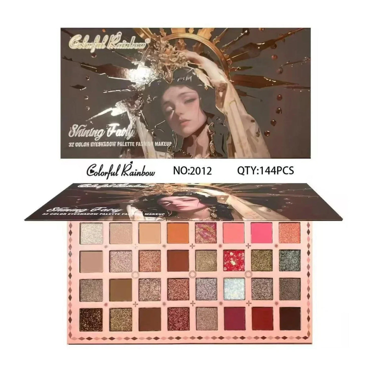 Colorful Rainbow Shining Fairy Eyeshadow Palette - 32 Colors - Buy Online in Pakistan at Cosmia.pk