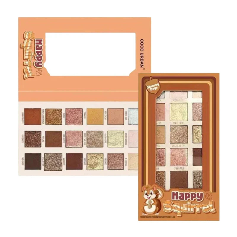 18 Colors Coco Urban Happy Squirrel Eyeshadow Palette - Buy Online in Pakistan at Cosmia.pk
