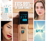 Maybelline New Fit Me Matte + Poreless Liquid Foundation Spf 22 - 30ml - Buy Online in Pakistan at Cosmia.pk