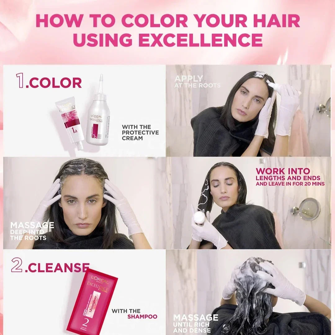 LOreal Excellence Creme 3 Natural Darkest Brown - Buy Online in Pakistan at Cosmia.pk