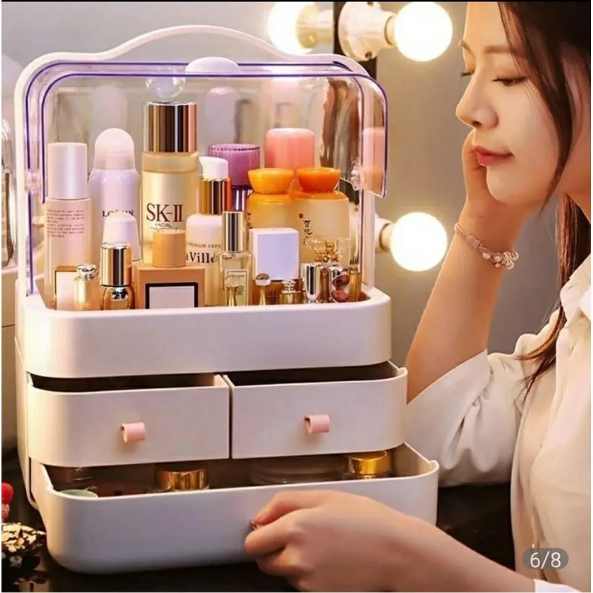 Modern Cosmetic Organizer Makeup Storage Holder 3 Layer - Buy Online in Pakistan at Cosmia.pk