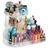 Diamond Pattern Dressing Case 360° Rotating Cosmetics Organiser - Buy Online in Pakistan at Cosmia.pk