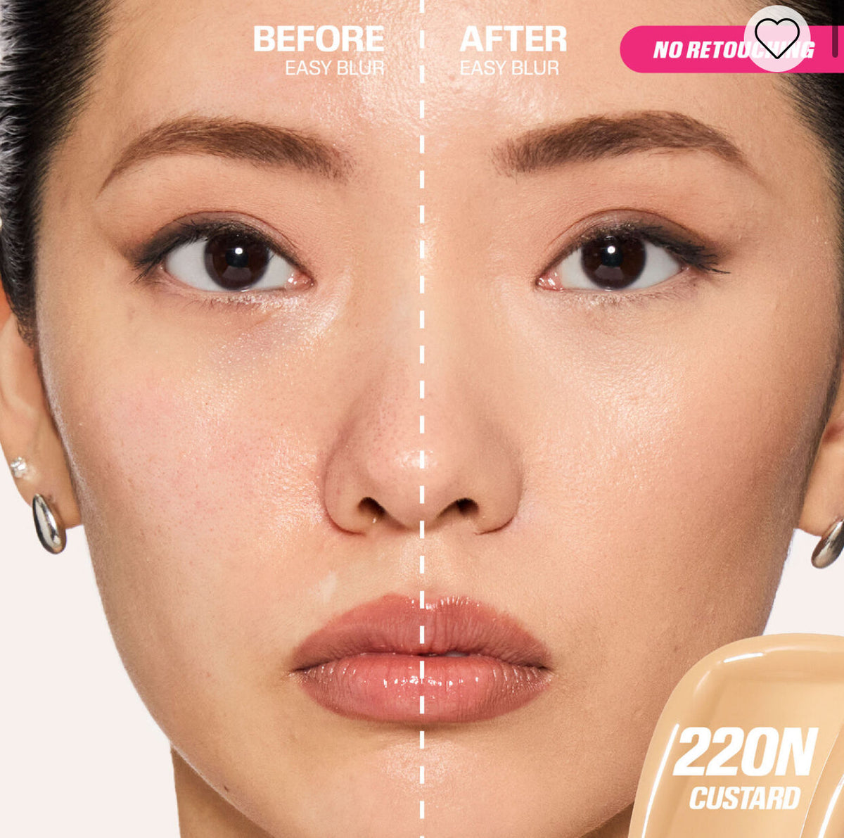 Huda Beauty Easy Blur Natural Airbrush Foundation 30ml - 220N Custard - buy online in Pakistan