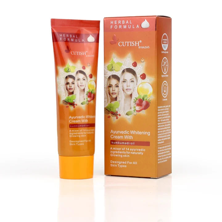 Cutish Ayurvedic Whitening Cream 120g - Buy Online in Pakistan at Cosmia.pk