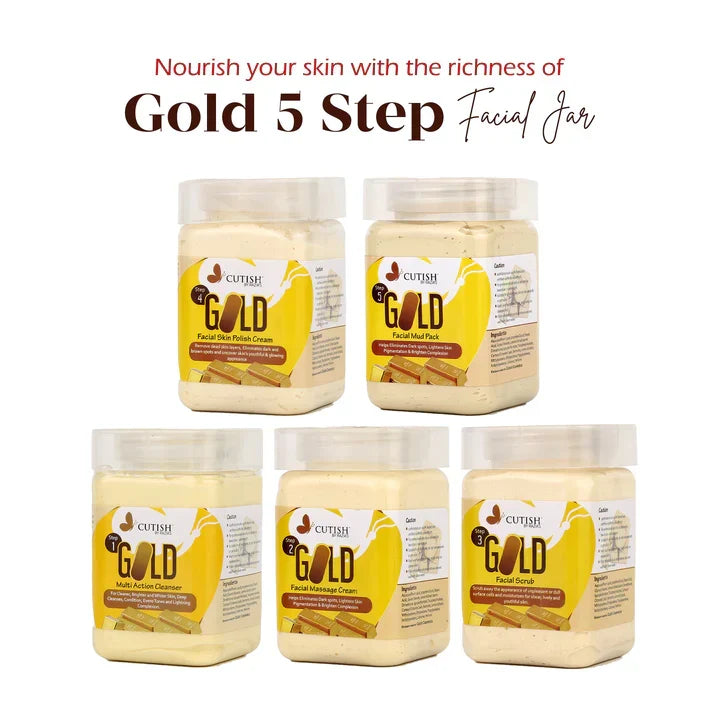 Cutish Gold 5 Steps Facial jar - Buy Online in Pakistan at Cosmia.pk