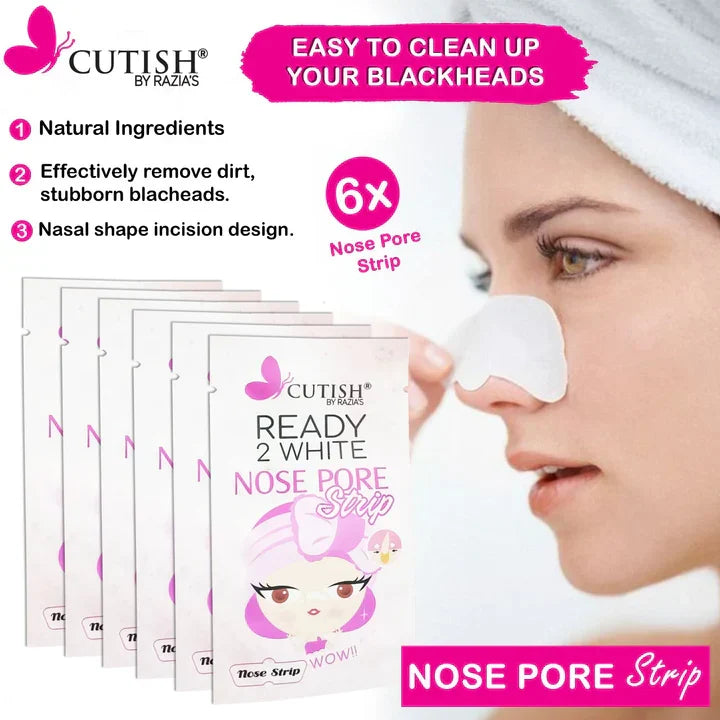 Cutish Ready 2 White Nose Strips 6 Pcs - Buy Online in Pakistan at Cosmia.pk