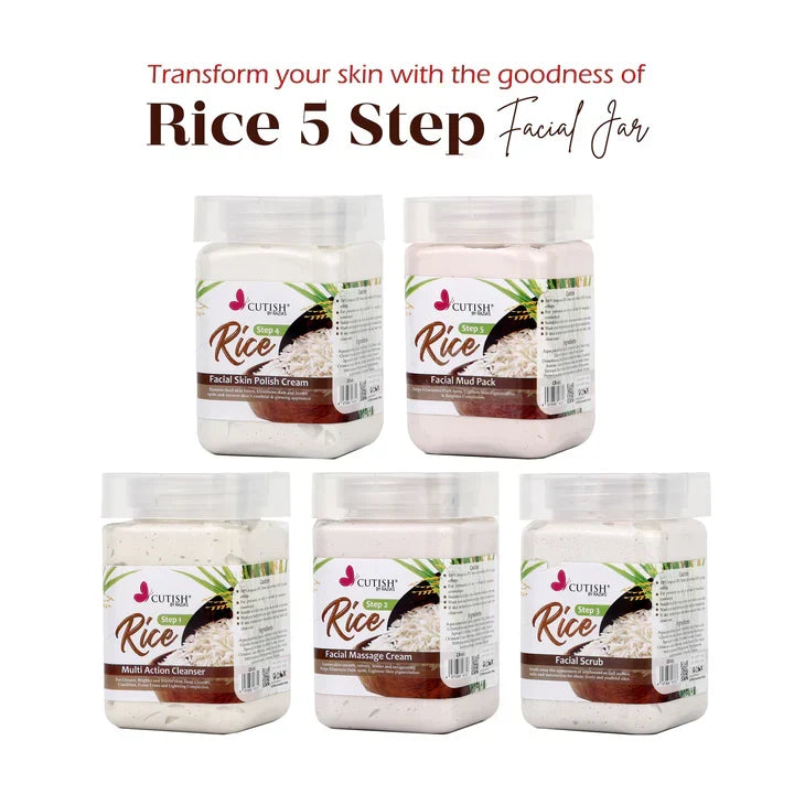 Cutish Rice 5 Steps Facial Jar - Buy Online in Pakistan at Cosmia.pk