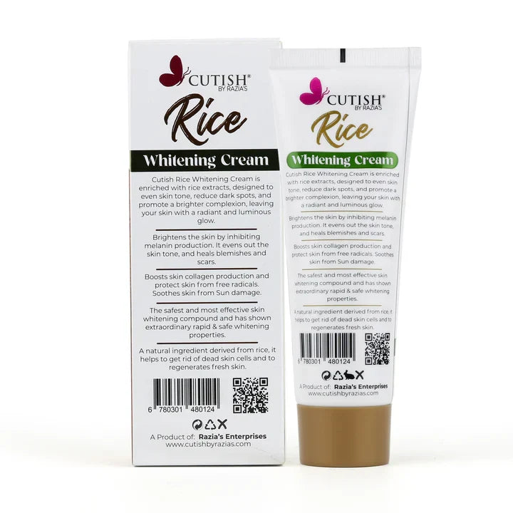 Cutish Rice Whitening Cream 120g - Buy Online in Pakistan at Cosmia.pk