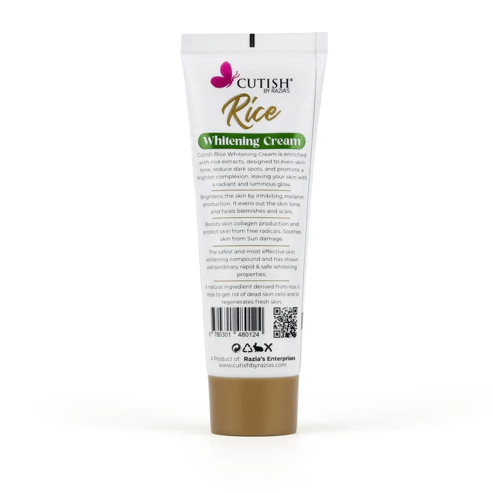Cutish Rice Whitening Cream 120g - Buy Online in Pakistan at Cosmia.pk