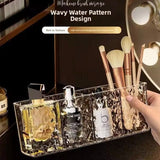 4 Grid Makeup Brush Pen Holder Multi Compartment Rippled Divided - Buy Online in Pakistan at Cosmia.pk