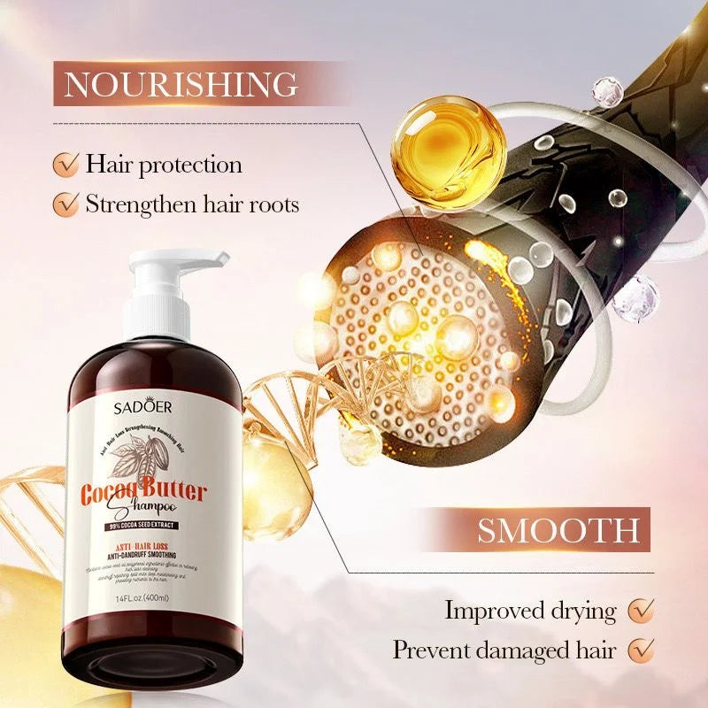 SADOER Cocoa Butter Shampoo - 400ml - Buy Online in Pakistan at Cosmia.pk