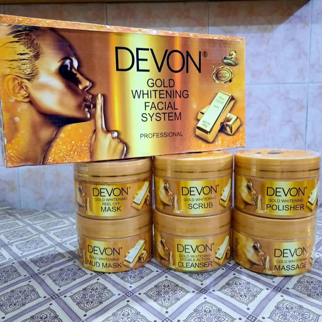 Devon 6 Steps Gold Whitening Facial Kit 💯 ✨ - Buy Online in Pakistan at Cosmia.pk