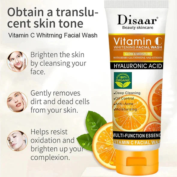 DISAAR Deep Cleansing Whitening Vitamin C Face Wash - 100ml - Buy Online in Pakistan at Cosmia.pk