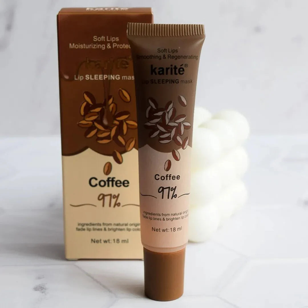 Karite Lip Sleeping Mask With Coffee Extract 97% - 18ml - Buy Online in Pakistan at Cosmia.pk