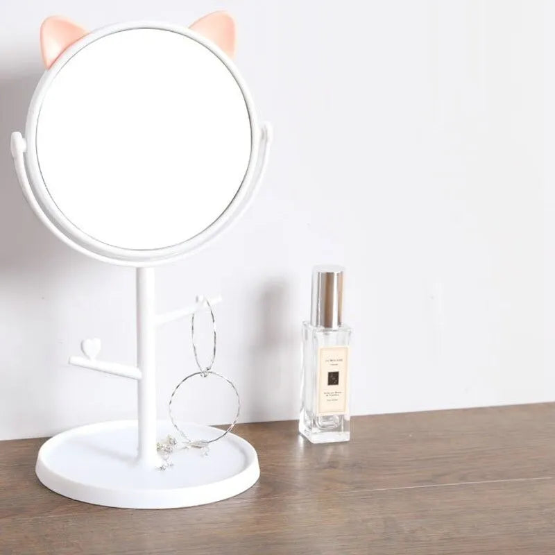 Cat Ear Makeup Mirror with Stand - Buy Online in Pakistan at Cosmia.pk
