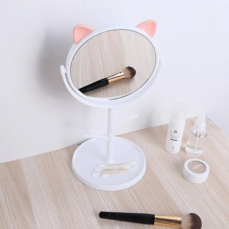 Cat Ear Makeup Mirror with Stand - Buy Online in Pakistan at Cosmia.pk