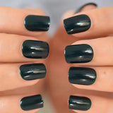 24 Pcs Press-On Nails Premium Quality - Dark Green - buy online in Pakistan