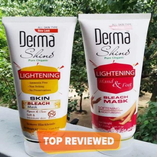 Derma Shine 2-in-1 Bleach Set - 200g - Buy Online in Pakistan at Cosmia.pk