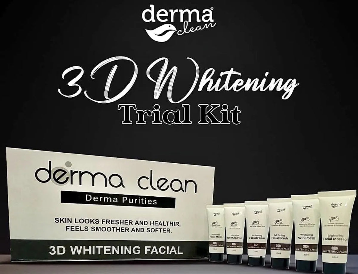 Derma Clean 3D whitening facial trial kit -  20ml - Buy Online in Pakistan at Cosmia.pk