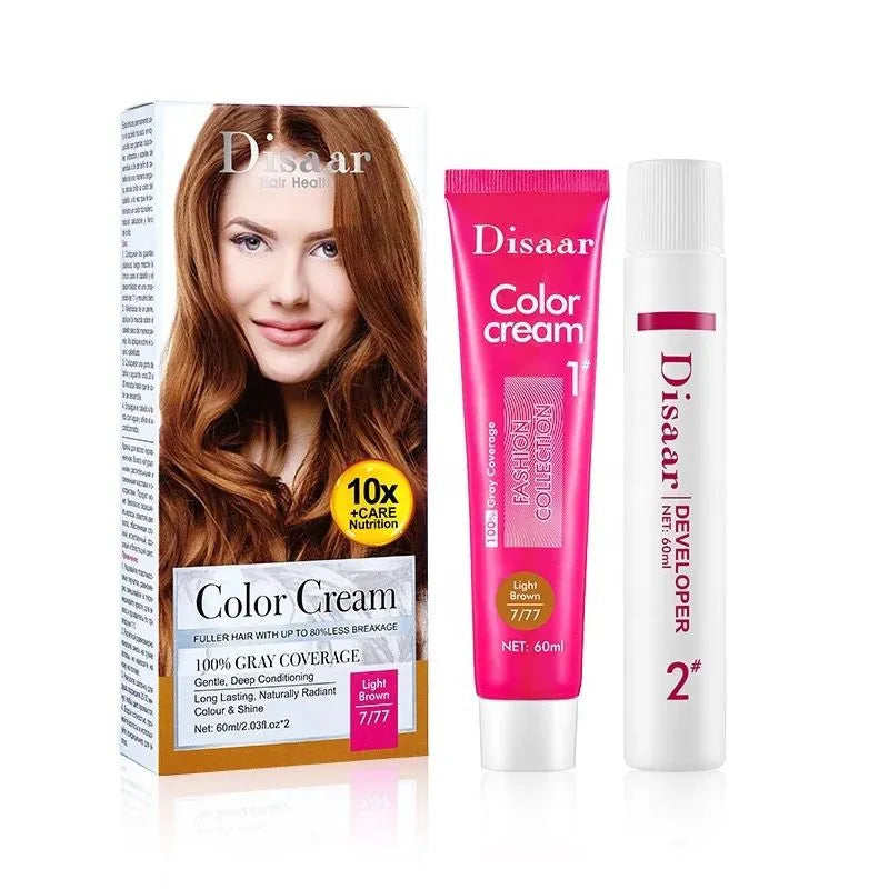 Disaar Hair Color 7/77 Light Brown - Buy Online in Pakistan at Cosmia.pk