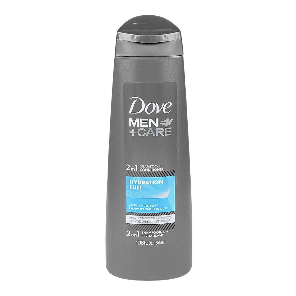 Dove Men+Care 2 in 1 Shampoo and Conditioner With Hydration Fuel, For Healthy Hair - 355ml - Buy Online in Pakistan at Cosmia.pk