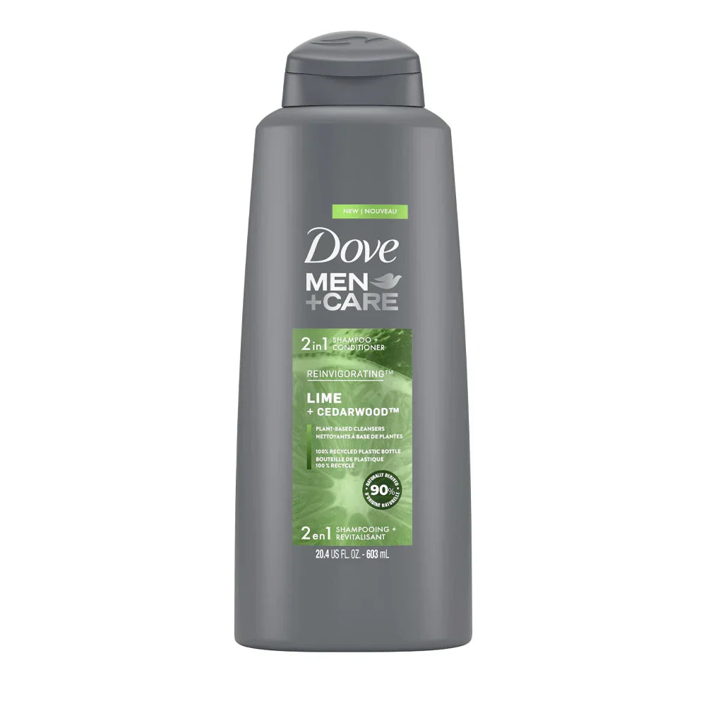 Dove Men+Care Lime+Cedarwood 2in1 Shampoo+Conditioner - 603ml - Buy Online in Pakistan at Cosmia.pk