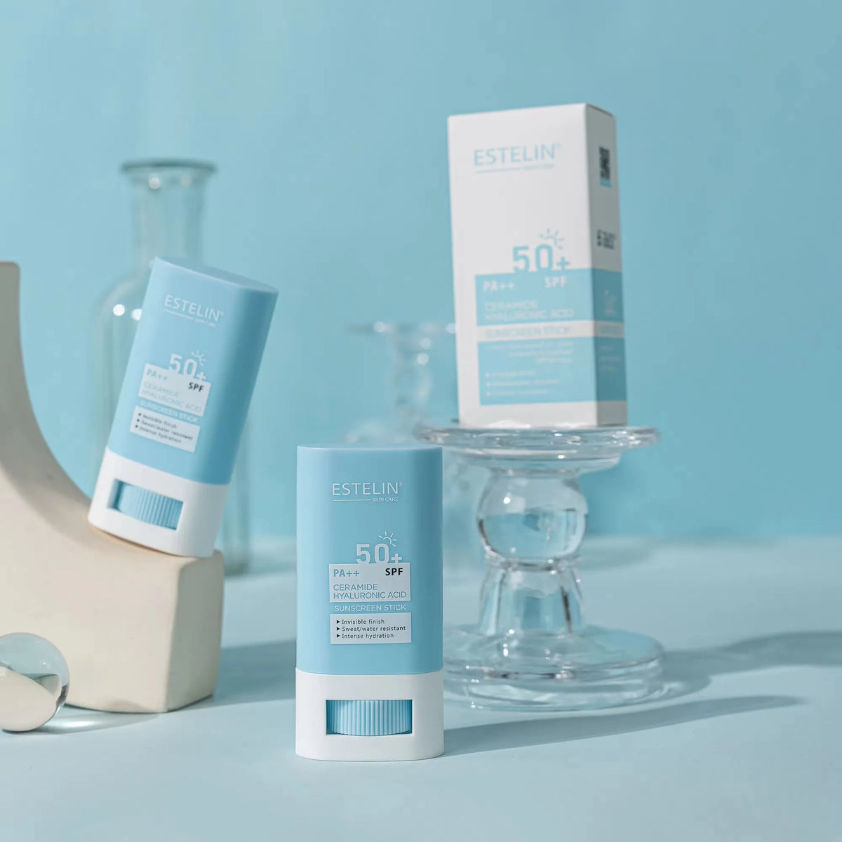 ESTELIN Hyaluronic Acid & Ceramide 50SPF Sunscreen Stick - 20g - Buy Online in Pakistan at Cosmia.pk