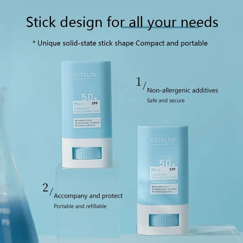ESTELIN Hyaluronic Acid & Ceramide 50SPF Sunscreen Stick - 20g - Buy Online in Pakistan at Cosmia.pk