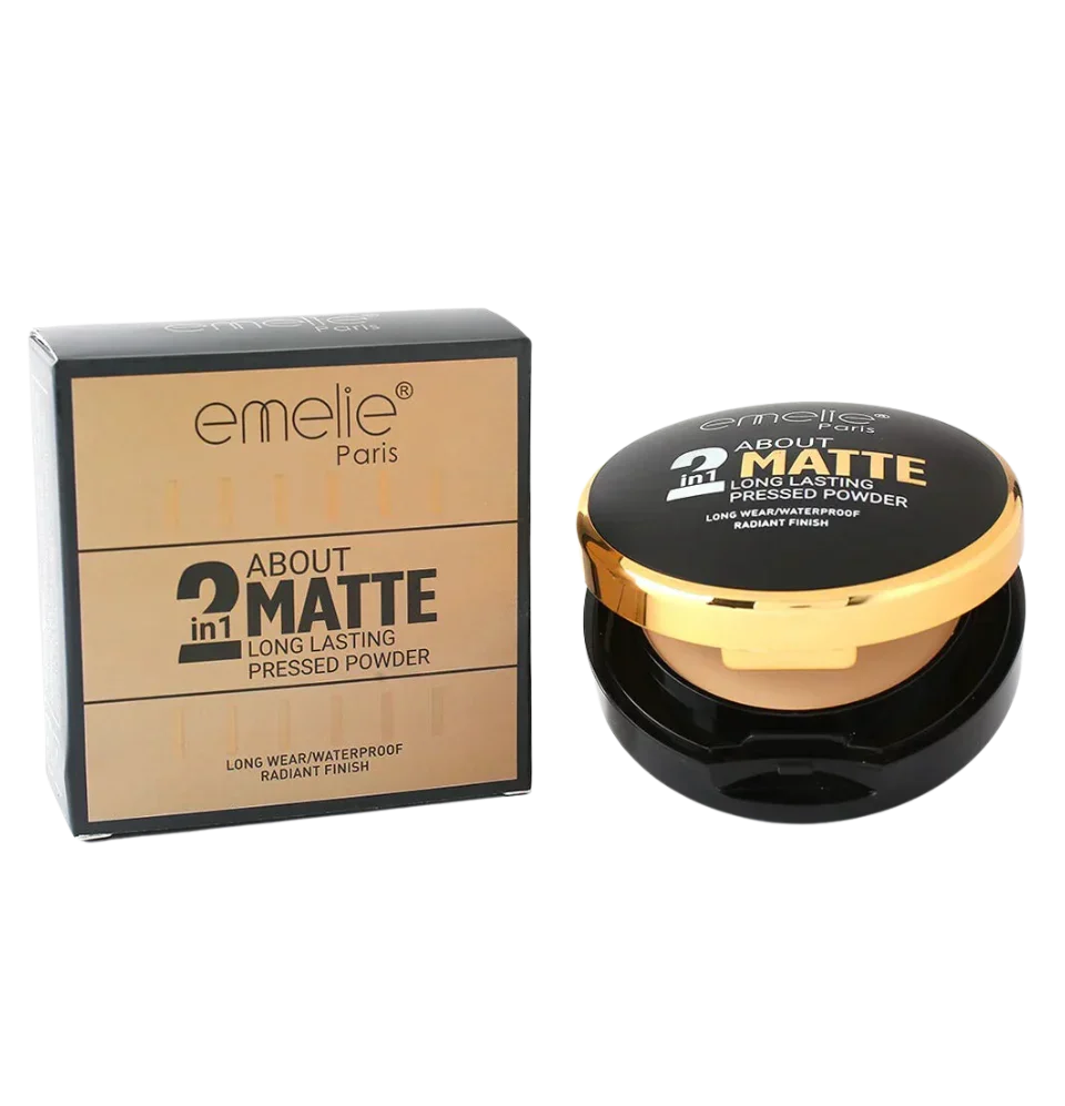 Emelie 2 in 1 Matte Pressed Powder - Buy Online in Pakistan at Cosmia.pk