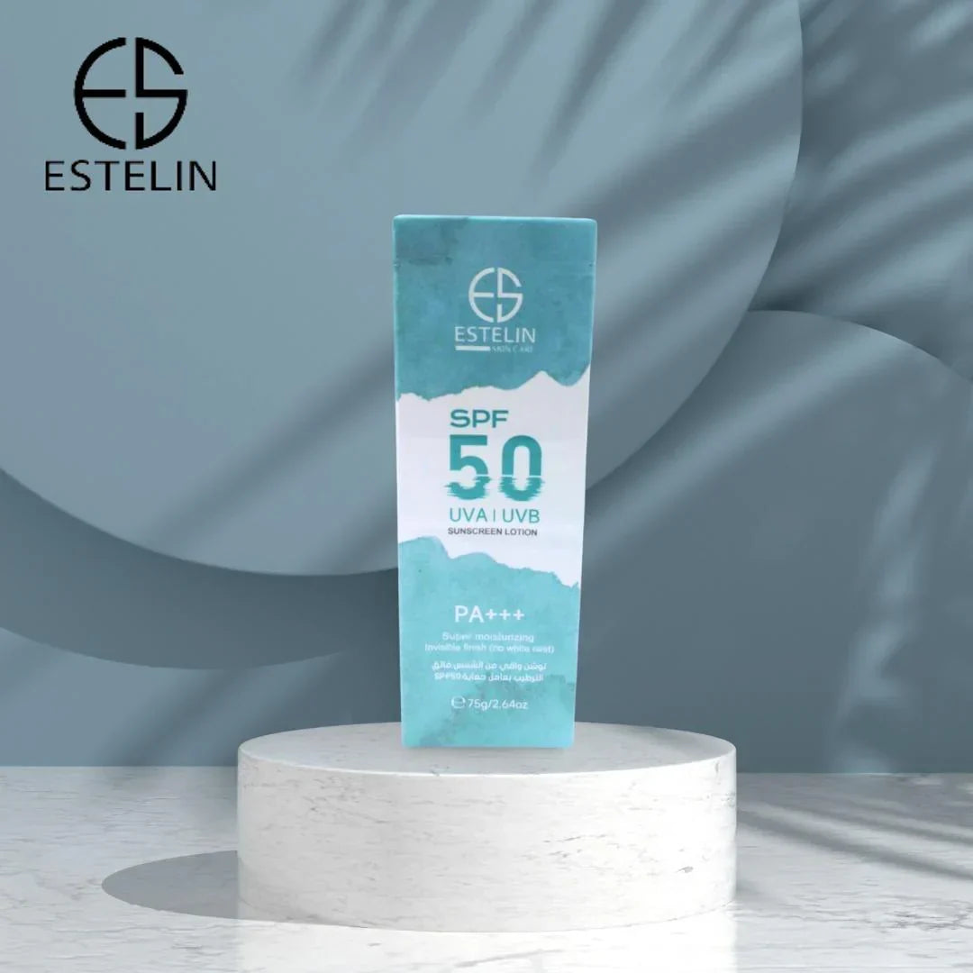 Estelin Super Moisturizing Sunscreen Lotion SPF50 - 75g - Buy Online in Pakistan at Cosmia.pk