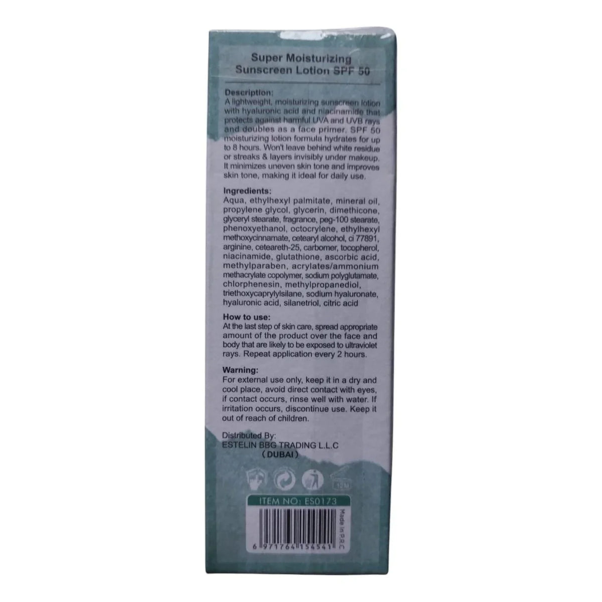 Estelin Super Moisturizing Sunscreen Lotion SPF50 - 75g - Buy Online in Pakistan at Cosmia.pk