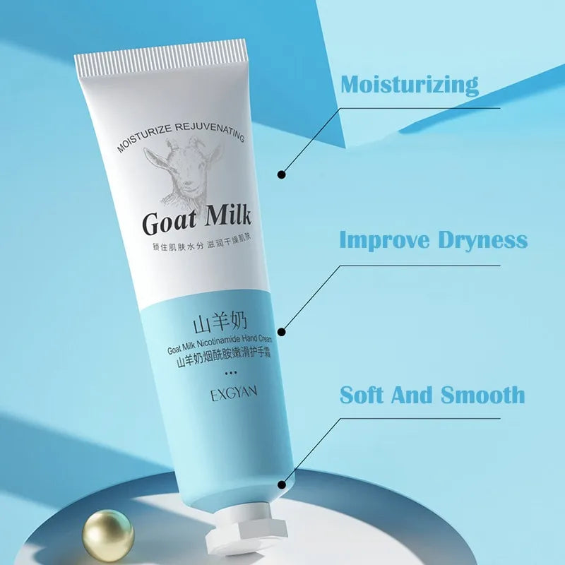 Exgyan - Long Lasting Moisturizing Goat Milk Smooth Hand Cream - 30g - Buy Online in Pakistan at Cosmia.pk