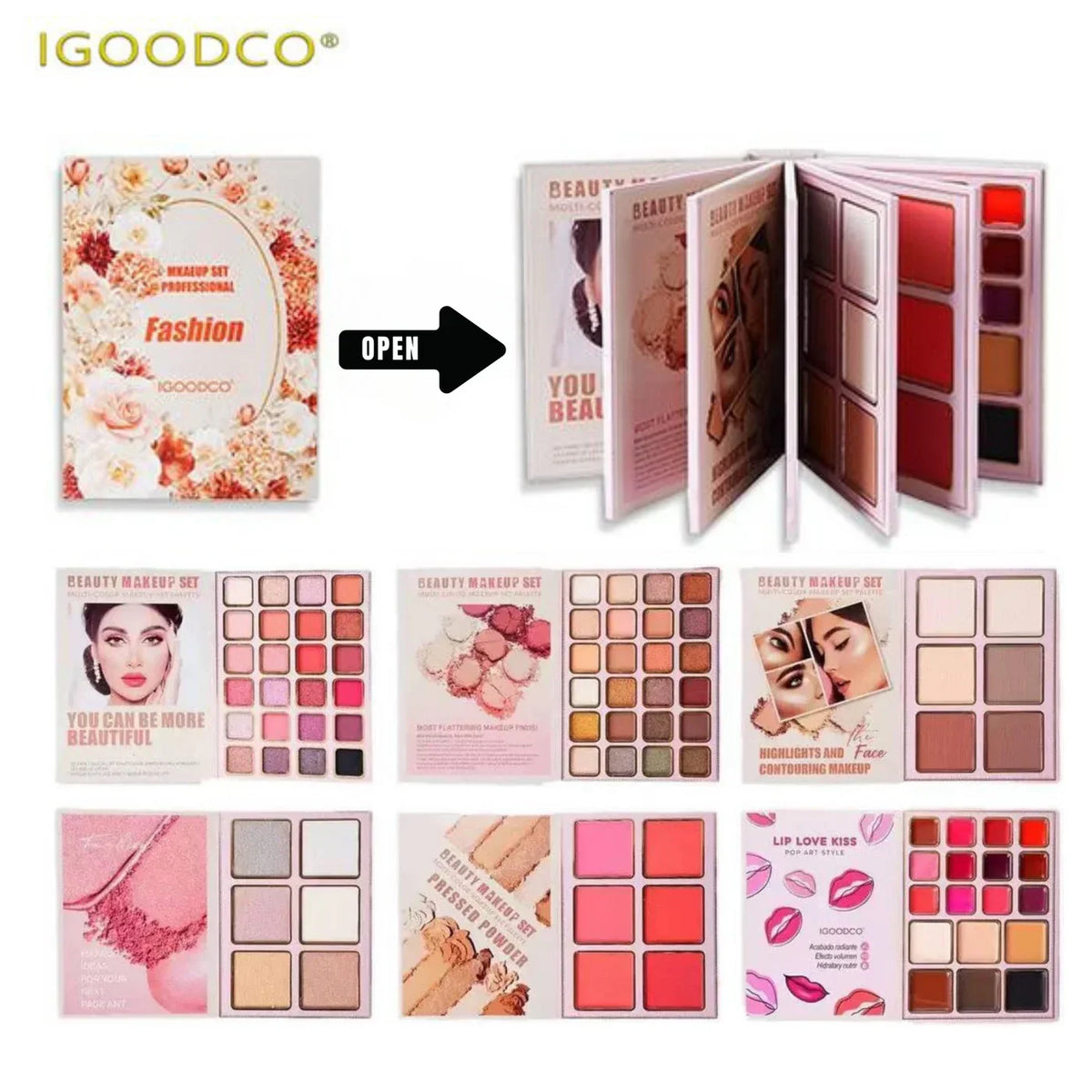 IGOODCO - 6 Layer Makeup Book Palette - Buy Online in Pakistan at Cosmia.pk