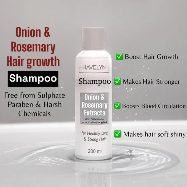 Havelyn Onion & Rosemary Hair Shampoo - 200ml - Buy Online in Pakistan at Cosmia.pk