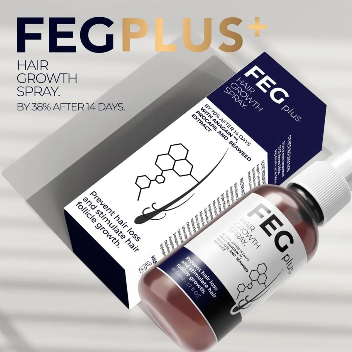 FEGPLUS Hair & Beard Growth Spary – 50ml - Buy Online in Pakistan at Cosmia.pk