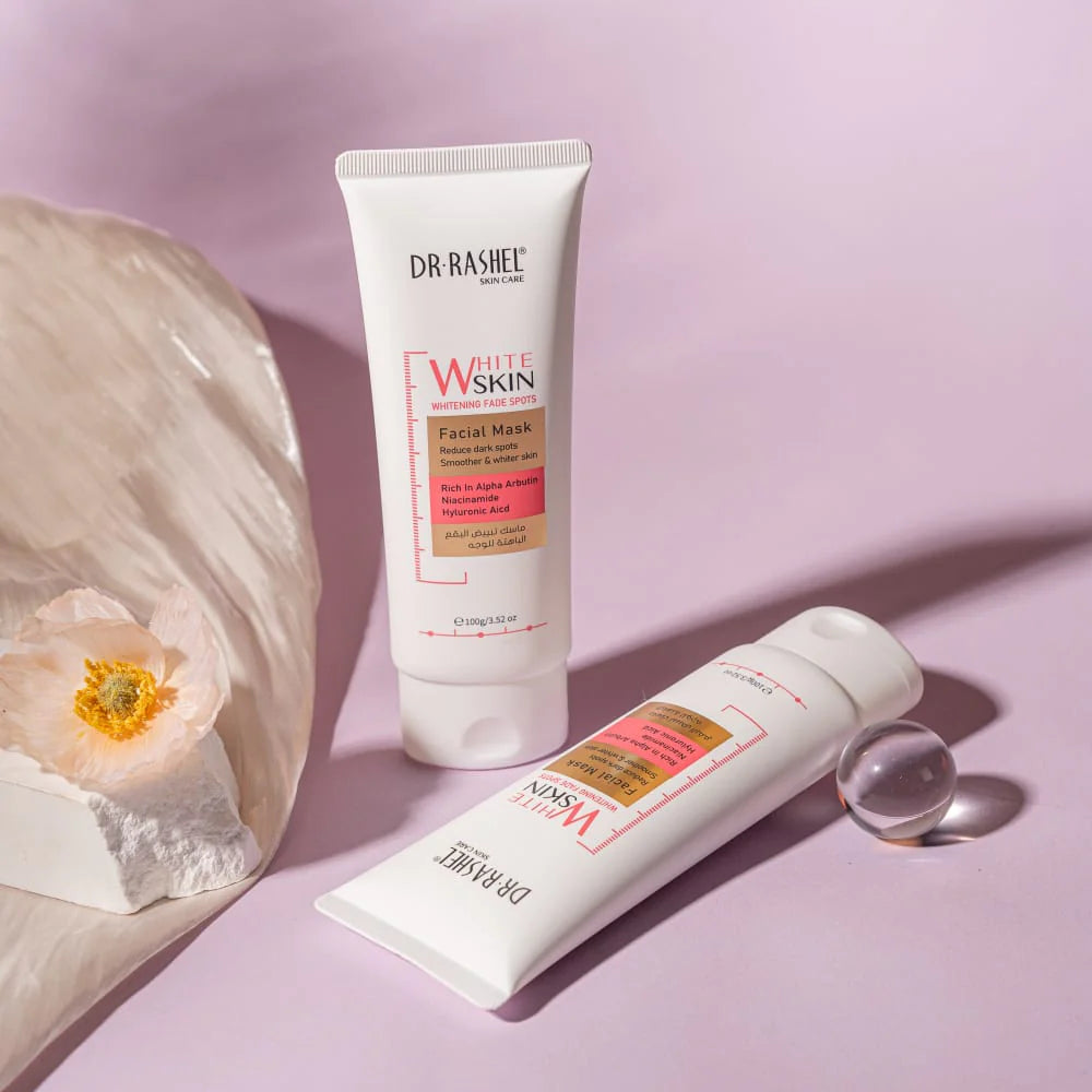 Dr Rashel Whitening Fade Spots Facial Mask two tubes styling shot