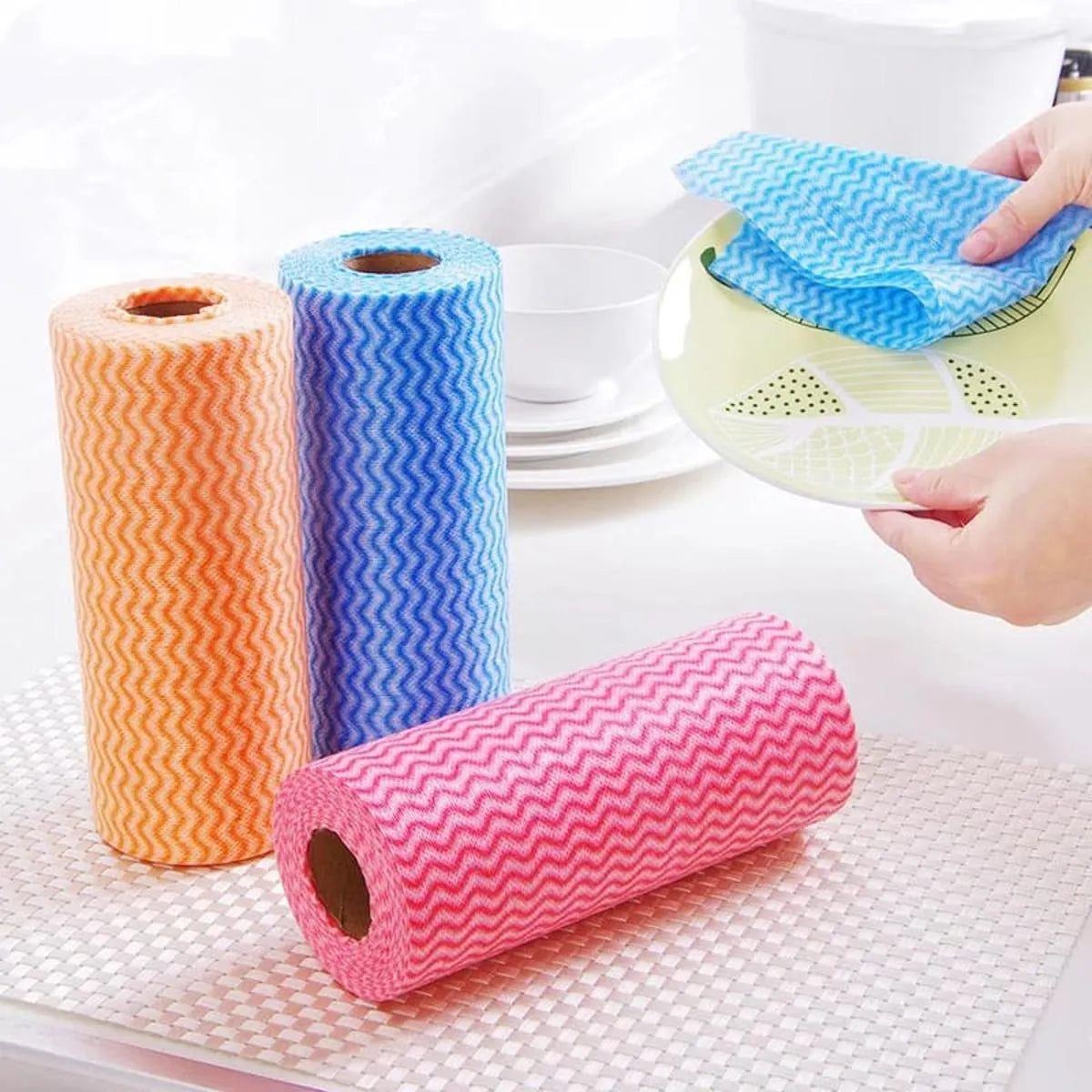 (1 Roll x 50 Tissues) Fabric Reusable Super Absorbent Paper Towel - Buy Online in Pakistan at Cosmia.pk
