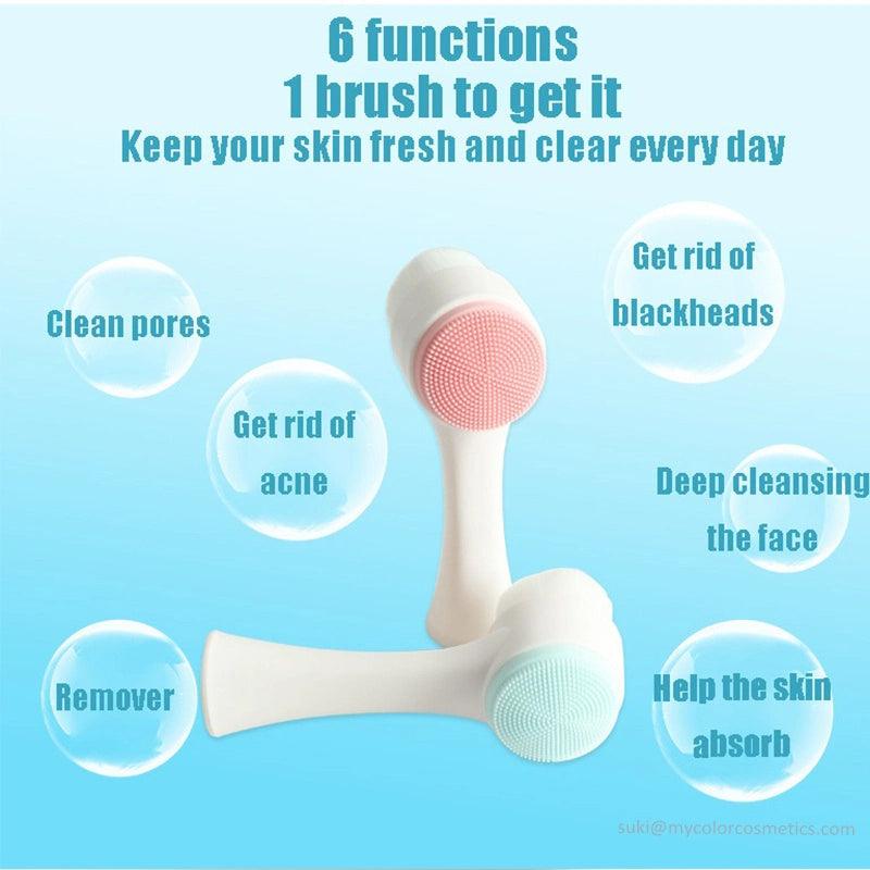 3D Double Sides Multifunctional Silicone Massage Brush - Buy Online in Pakistan at Cosmia.pk