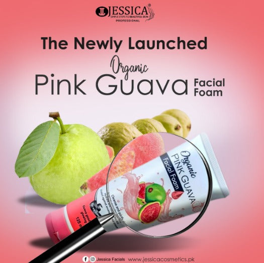 Jessica Organic Pink Guava Facial Foam - 125ml - Buy Online in Pakistan at Cosmia.pk