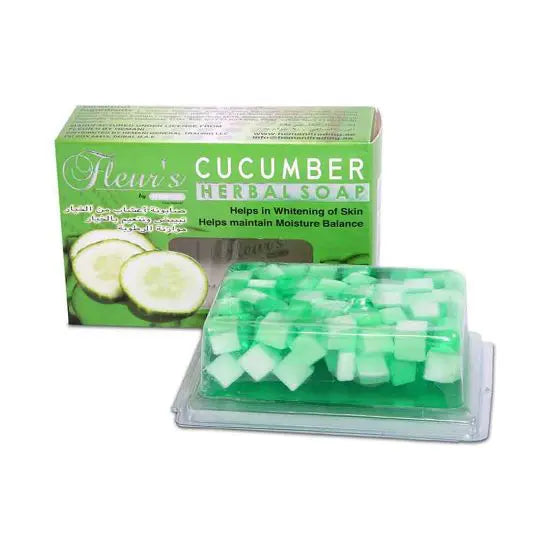 Hemani Herbal Fleurs Transparent Soap Cucumber - 100gm - Buy Online in Pakistan at Cosmia.pk