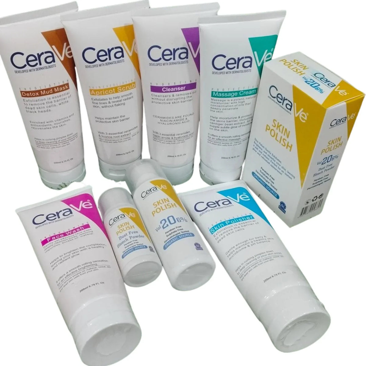 Cerave Full Facial Set with Skin Polish - Buy Online in Pakistan at Cosmia.pk