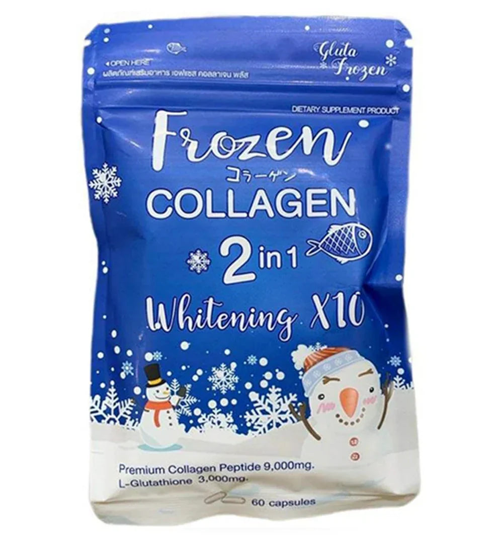 Frozen Collagen 2 in 1 Whitening Caps - 60 Capsules - Buy Online in Pakistan at Cosmia.pk