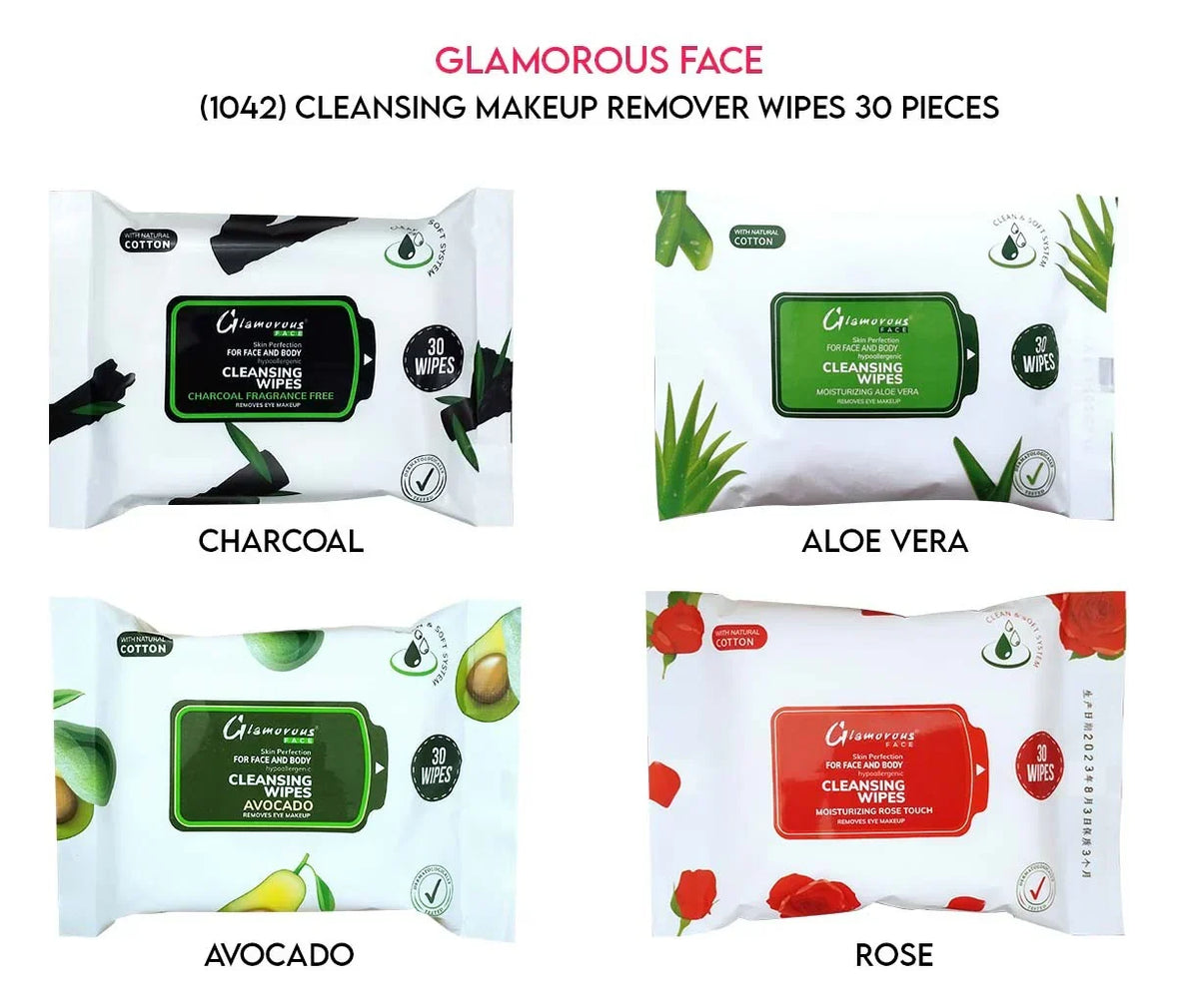 Glamorous Face Cleansing Makeup Remover Wipes 30 Pieces - Buy Online in Pakistan at Cosmia.pk