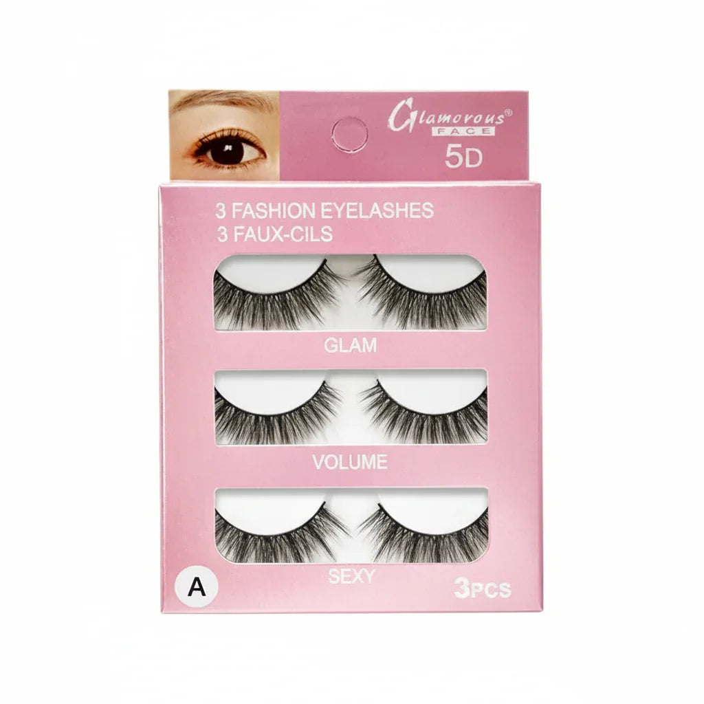 Glamorous Face 3×1 5D Eyelashes (4 Types) - Buy Online in Pakistan at Cosmia.pk