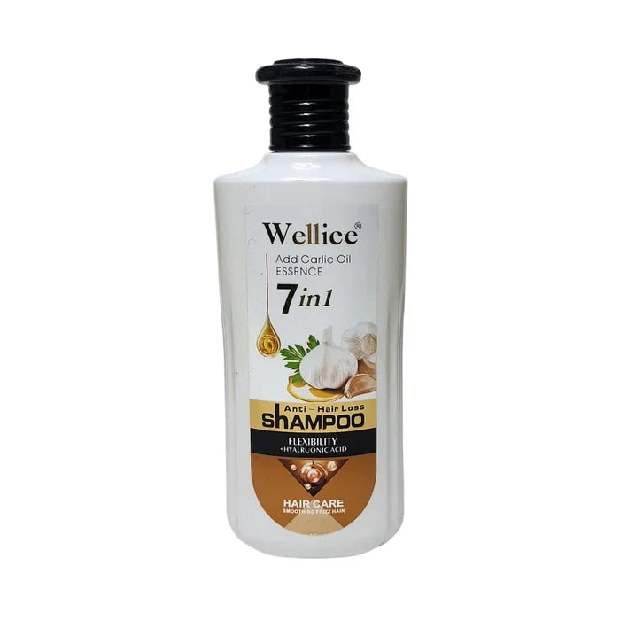 Wellice 7 in 1 Anti - Hair Loss Garlic Hyalruonic Acid & Soothing Frizz Shampoo 400g - Buy Online in Pakistan at Cosmia.pk