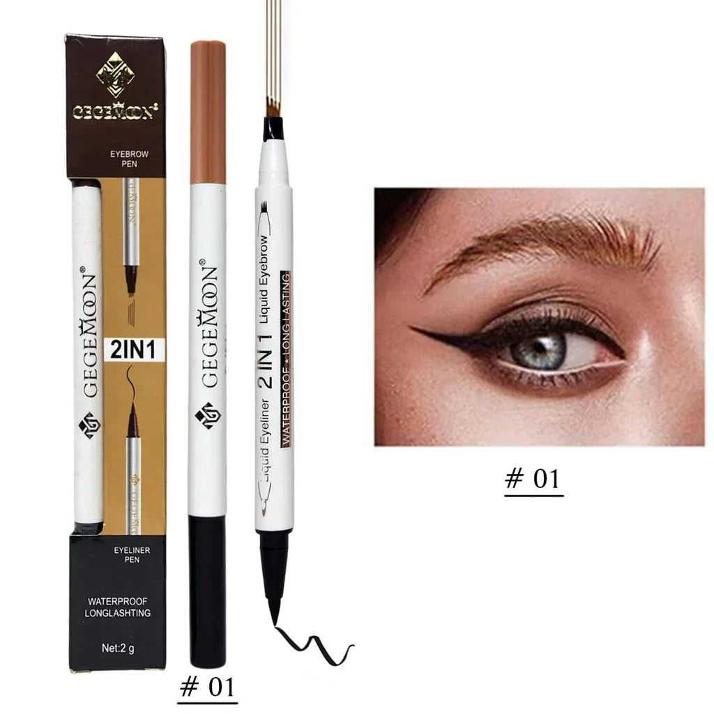 Gegemoon 2 in 1 eyebrow & Eyeliner Pen Gegemoon