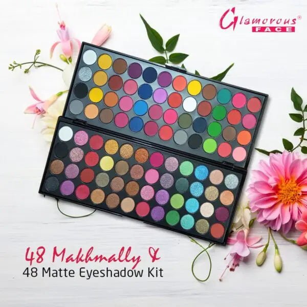 Glamorous Face 48+48 Makhmaly & Matte Touch Eyeshadow Palette - Buy Online in Pakistan at Cosmia.pk