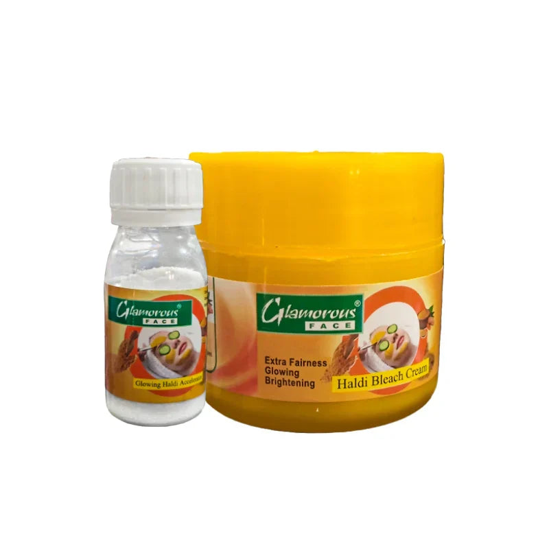 Glamorous Face Glowing Haldi Bleach, For Brightening And Extra - Buy Online in Pakistan at Cosmia.pk